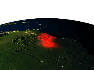 Image showing Guyana from space at night