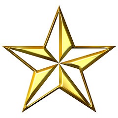Image showing 3D Golden Star
