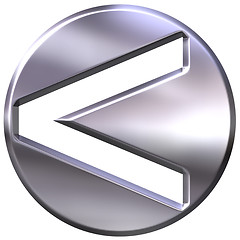 Image showing 3D Silver Framed Inequality Symbol