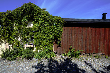 Image showing small house twined with ivy, Porvoo, Finland