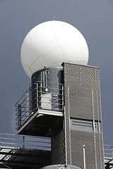 Image showing meteorological station on a background of a dark sky