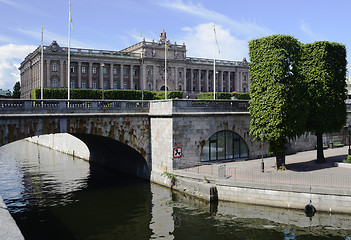 Image showing building of the Swedish parliament, Stockholm, Sweden