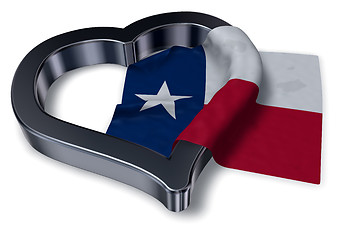 Image showing flag of texas and heart symbol - 3d rendering