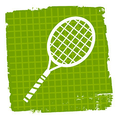 Image showing Tennis Icon Indicates Sign Racquet And Symbol