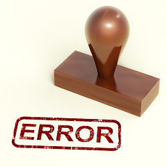 Image showing Error Stamp Shows Mistake Fault Or Defects