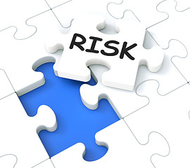 Image showing Risk Puzzle Showing Monetary Crisis