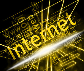 Image showing Internet Word Shows World Wide Web And Www Site