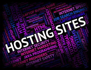 Image showing Hosting Sites Means Internet Domains And Words