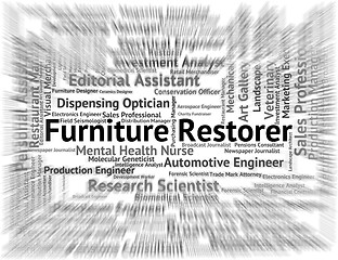 Image showing Furniture Restorer Means Refurbisher Occupations And Job