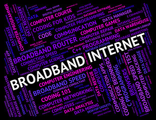 Image showing Broadband Internet Represents World Wide Web And Communicate