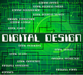 Image showing Digital Design Represents High Tec And Computing