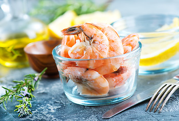 Image showing boiled shrimps