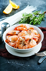 Image showing boiled shrimps