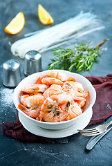 Image showing boiled shrimps