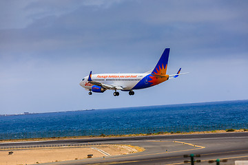 Image showing ARECIFE, SPAIN - APRIL, 15 2017: Boeing 737-300 of Jet2holidays 