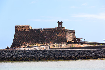 Image showing View of Castillo de San Gabriel located in Arrecife, Lanzarote.