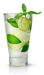 Image showing Mojito with ice in glass