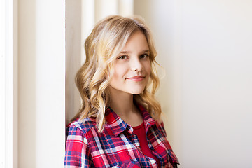 Image showing portrait of smiling young woman or teenage girl