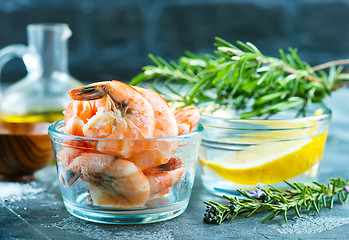 Image showing boiled shrimps