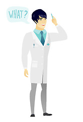 Image showing Doctor with question what in speech bubble.