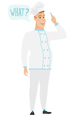Image showing Chef cook with question what in speech bubble.