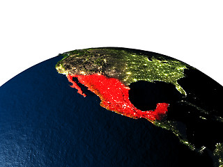 Image showing Mexico from space at night