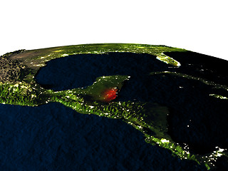 Image showing Belize from space at night