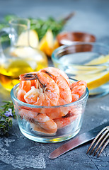 Image showing boiled shrimps