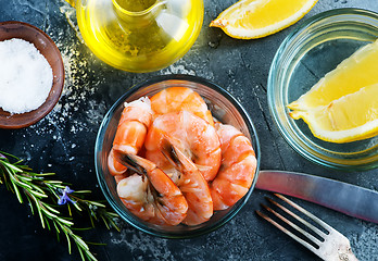 Image showing boiled shrimps