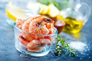 Image showing boiled shrimps