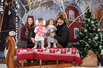 Image showing Loving family with two children