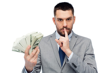 Image showing businessman with american dollar money