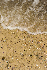 Image showing wave on a sandy beach