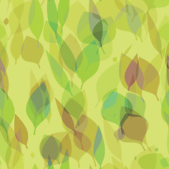 Image showing seamless stylish leafs background