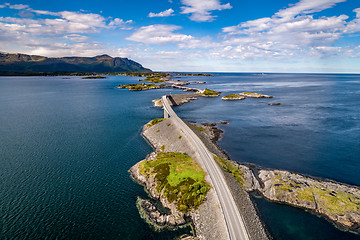 Image showing Atlantic Ocean Road aerial photography.