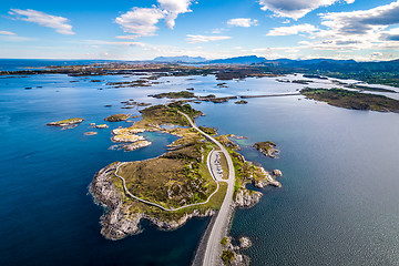 Image showing Atlantic Ocean Road aerial photography.