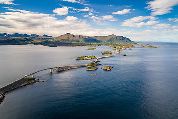 Image showing Atlantic Ocean Road aerial photography.