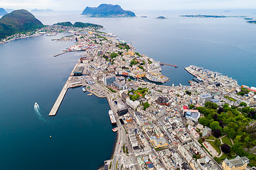 Image showing Aksla at the city of Alesund , Norway