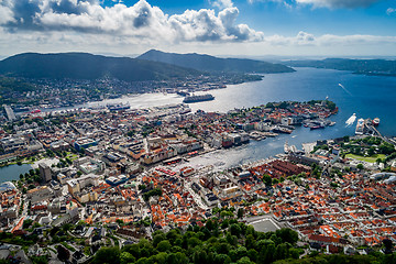 Image showing Bergen is a city and municipality in Hordaland on the west coast