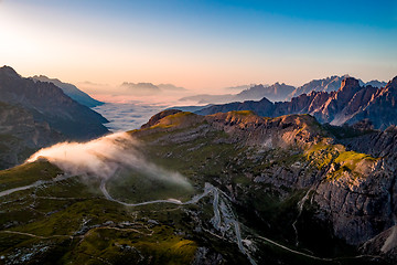 Image showing National Nature Park Tre Cime In the Dolomites Alps. Beautiful n