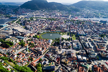 Image showing Bergen is a city and municipality in Hordaland on the west coast