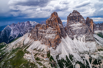 Image showing National Nature Park Tre Cime In the Dolomites Alps. Beautiful n