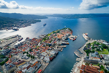 Image showing Bergen is a city and municipality in Hordaland on the west coast