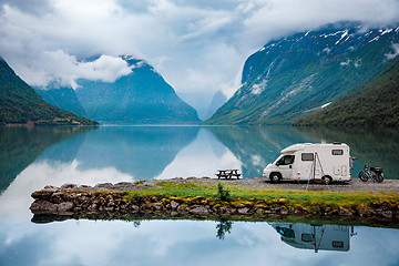 Image showing Family vacation travel, holiday trip in motorhome