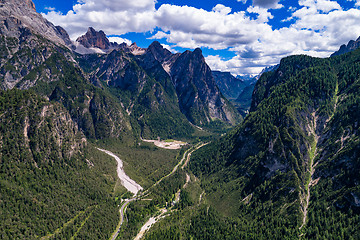 Image showing Scenic view of the beautiful landscape in the Alps