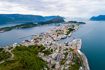 Image showing Aksla at the city of Alesund , Norway