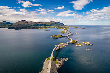 Image showing Atlantic Ocean Road aerial photography.