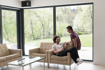 Image showing Gay Couple Love Home Concept