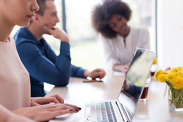 Image showing Multiethnic startup business team on meeting