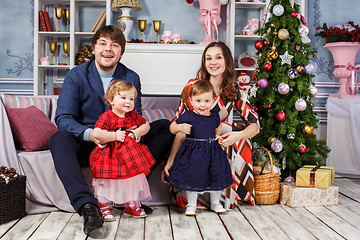 Image showing Loving family with two children